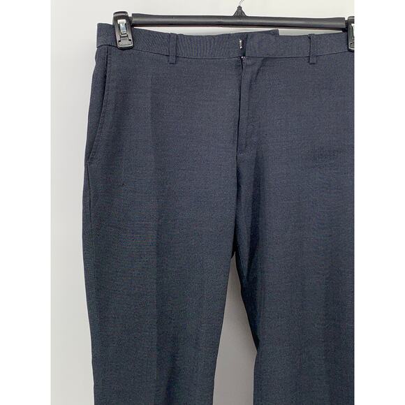 MICHAEL BRANDON Men's Navy Textured Slim-Leg Regular-Fit Pants SZ 36X32 - Picture 5 of 11